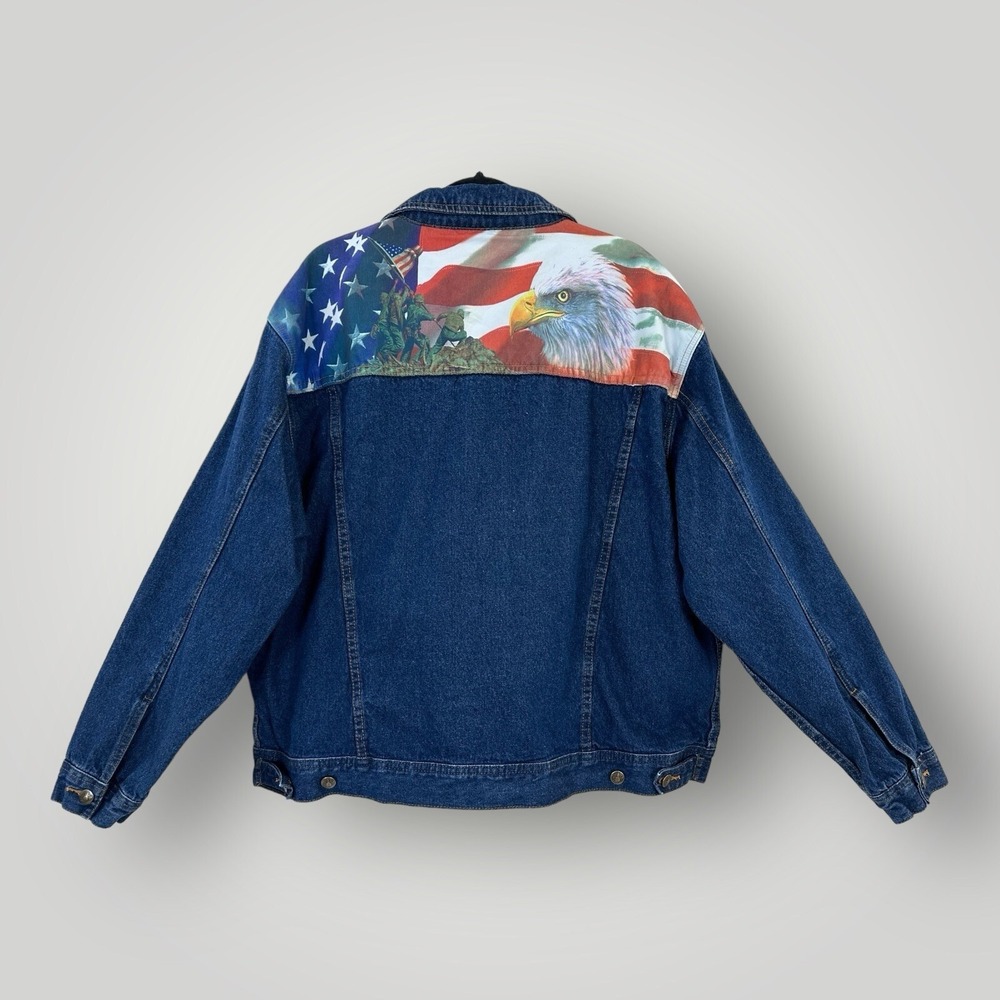 Bradford Exchange Blue‎ Denim Jean Jacket XL USMC Marines Semper FI Embroidered